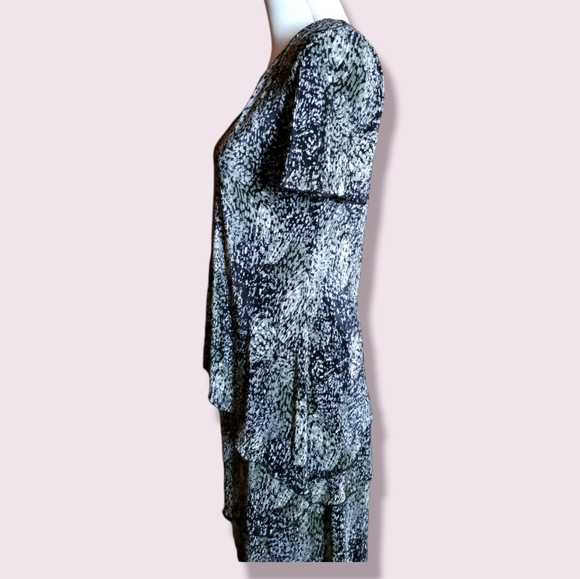 Connected Apparel Layered Short Sleeve Dress Sz 10 - Picture 3 of 5